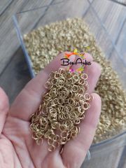 (1 Gram ~ 16 adet) 5 mm, Sarı Kaplama, Halka