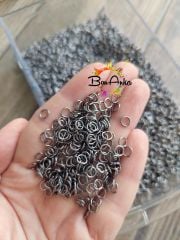 (1 Gram ~ 16 adet) 5 mm, Siyah Nikel Kaplama, Halka
