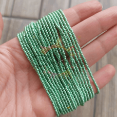 11/0 Preciosa Dizi Kum Boncuk 18556 Metalik Parlak Yeşil 011