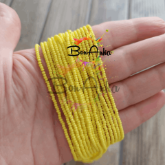 11/0 Preciosa Dizi Kum Boncuk 16A86 Mat Yoğun Sarı 015