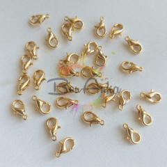 10 mm 24 Ayar Parlak Altın Kaplama 501 Papağan Klips 10'lu