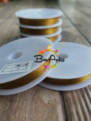 0,35 mm Altın Çelik Tel Boncuk Teli 25 Metre 1 adet