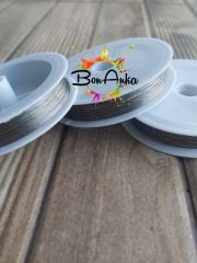 0,38 mm Gümüş Renk, 40-50 Metre Çelik Tel, Boncuk Teli, Hayalet Tel, Takı Malzemesi Teli