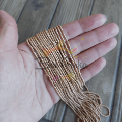 11/0 Preciosa Dizi Kum Boncuk 18583 Metalik Koyu Altın 005