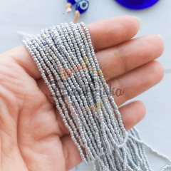 Preciosa 11/0 Dizi Kum Boncuk 01700 Metalik Gümüş