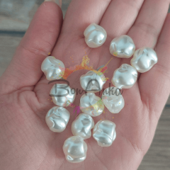 Lüks Krem İnci Boncuk 12x14 mm 25 Gram