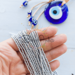 Preciosa 11/0 Dizi Kum Boncuk 01700 (004) Metalik Gümüş