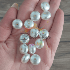 Lüks Krem İnci Boncuk 13x19 mm 25 Gram