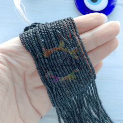 Preciosa 11/0 Dizi Kum Boncuk 23980 Mat Siyah