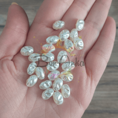 Lüks Krem İnci Boncuk 7x10 mm 25 Gram