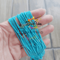 Preciosa 11/0 Dizi Kum Boncuk 63030 (043) Opak Açık Mavi