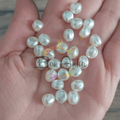 Lüks Krem İnci Boncuk 7x8 mm 25 Gram