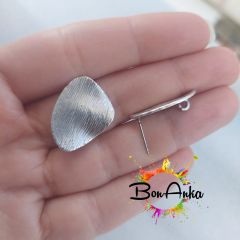 (1 adet) - Antik Gümüş Kaplama Küpe Aparatı (005)