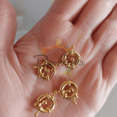 13 mm 24 Ayar Altın Kaplama Gemici Kilit 1 adet