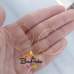 (1 adet) - Mat Parlak Altın Kaplama Küpe Aparatı (008)