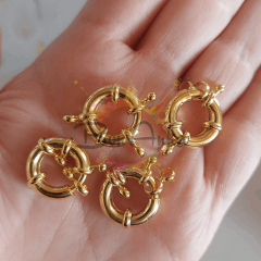 17 mm 24 Ayar Altın Kaplama Gemici Kilit 1 adet