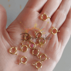 6 mm 24 Ayar Altın Kaplama Fermuar Kilit 1 adet