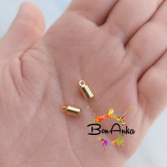 (1 çift - 2 adet) - Mat Altın Kaplama Küçük Kapsül Kapama