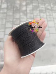 Paraşüt İpliği 0.8 mm Simli Siyah Renk 100 m
