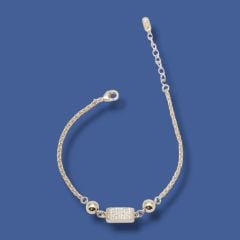 Dikdörtgen Taşlı Vip Bileklik - 14K