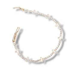 Su Yolu Zincir Yonca Detay Vip Bileklik - 14K