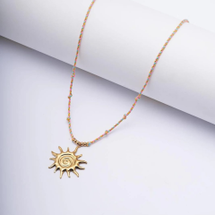 İp Detaylı Şık Çelik Kolye