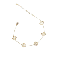 Zarif Yonca Model Gold Vip Bileklik - 14K