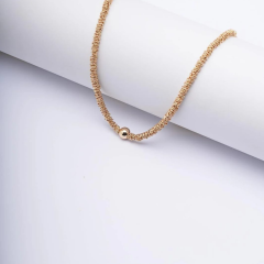 Çelik Zarif Topçuklu Model Gold Kolye