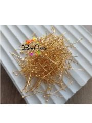 (1 gram) 3 cm A Kalite Altın Kaplama Top Başlı Takı Çivisi