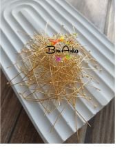 (1 gram) 4,5 cm A Kalite Altın Kaplama Top Başlı Takı Çivisi