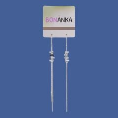 Sallantı Detaylı Silver Vip Küpe