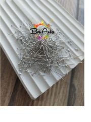 (1 gram) 3 cm A Kalite Gümüş Kaplama Top Başlı Takı Çivisi