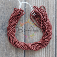 11/0 Preciosa Dizi Kum Boncuk 13600 Mat Kahverengi 077