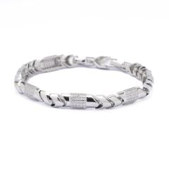 Mini Taşlı Vip Silver Bileklik