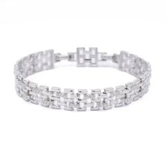 Taşlı VIP Silver Bileklik – Gümüş Kaplama, Kararmaya Dayanıklı