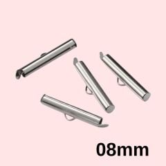 (1 çift - 2 adet) Çelik Renk 8 mm Çelik Korniş Kapama