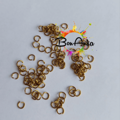 (10 adet) 316 L Çelik Sarı Renk 5 mm * 7 mm Halka