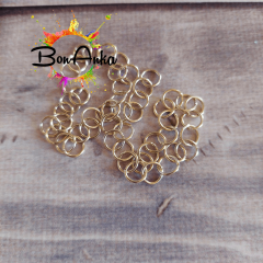 (10 adet) 316 L Çelik Sarı Renk 8 mm * 1 mm Halka