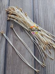 (1 adet) Açık Sarı Renk, Gold Uçlu, Kore Asansörlü Bileklik - 021