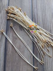 (1 adet) Açık Sarı Renk, Gold Uçlu, Kore Asansörlü Bileklik - 021