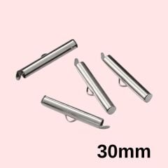 (1 çift - 2 adet) Çelik Renk 30 mm Çelik Korniş Kapama