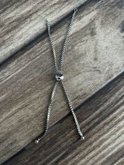 (1 adet) 316 L Çelik Çelik Renk Asansörlü Bileklik Zinciri