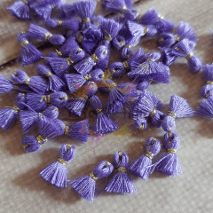 (5 adet) 1 cm Mor Renk Minik Püskül - 003