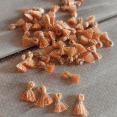 1 cm Turuncu Minik Püskül Takı Aksesuarı 5 Adet