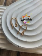 (1 Çift - 2 Adet) 316 L Çelik Gold Küpe Kancası - 002