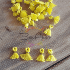 1 cm Sarı Minik Püskül Takı Aksesuarı 5 Adet