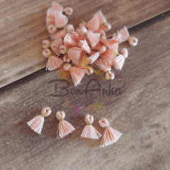 (5 adet) 1 cm Somon Renk Minik Püskül - 028