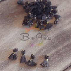 (5 adet) 1 cm Kahverengi Renk Minik Püskül - 029