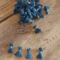 (5 adet) 1 cm Açık Lacivert Renk Minik Püskül - 031