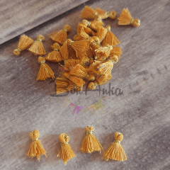 (5 adet) 1 cm Turuncu Tonu Renk Minik Püskül - 034